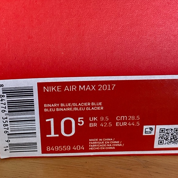 Nike Air Max 2017 Mens Binary Blue New Sneakers NIB Shoes - Picture 11 of 14